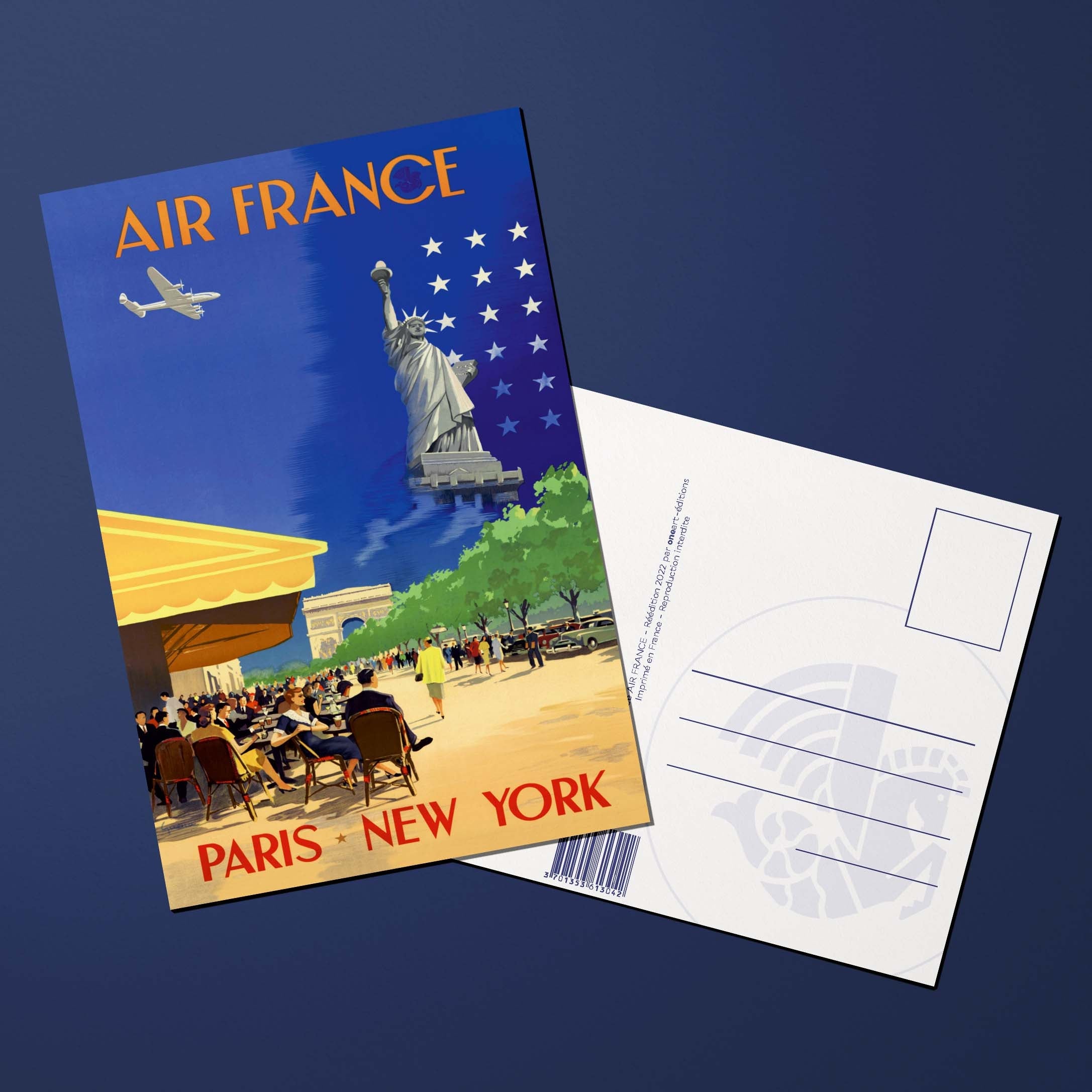 Postcard Air France Legend Paris - New York, Champs Elysées
