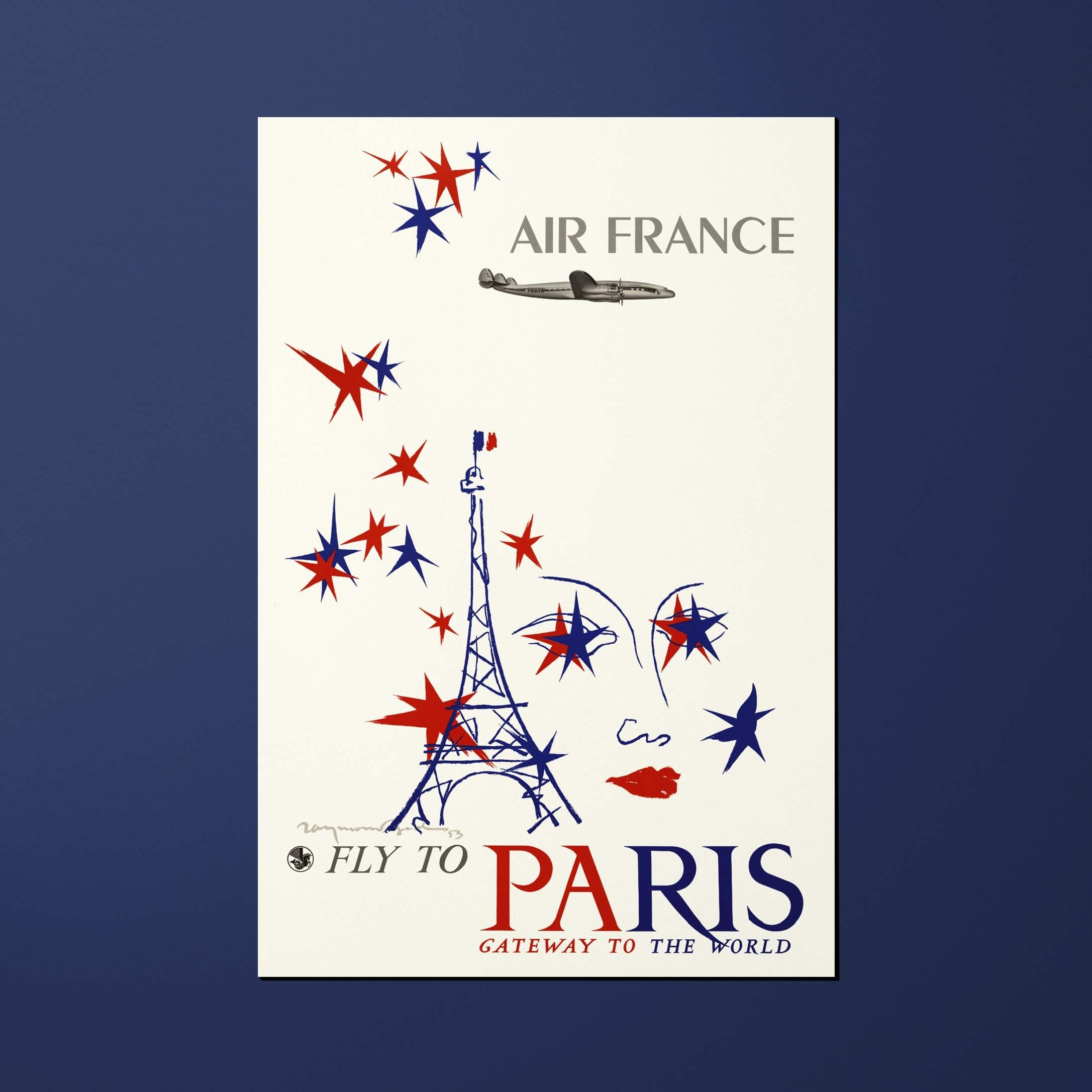 Carte postale Air France Legend Fly to Paris, gateway to the world