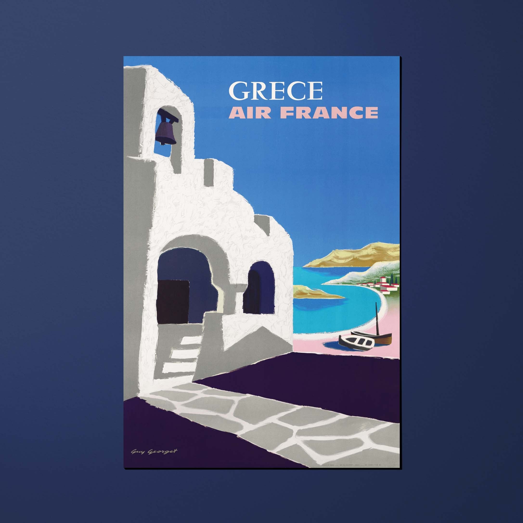 Carte postale Air France Legend Grèce, clocher