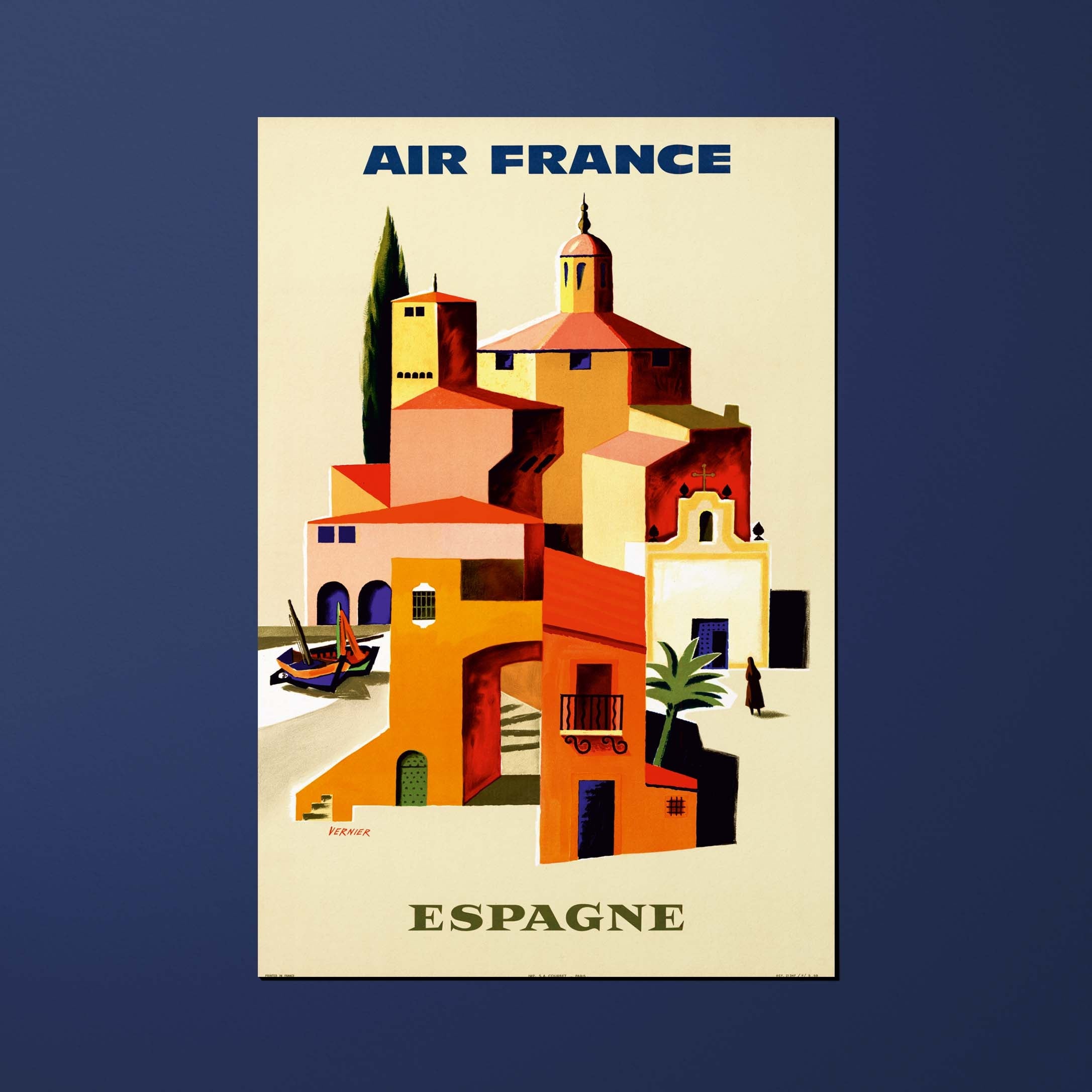 Postcard Air France Legend Spain, Iberian Peninsula