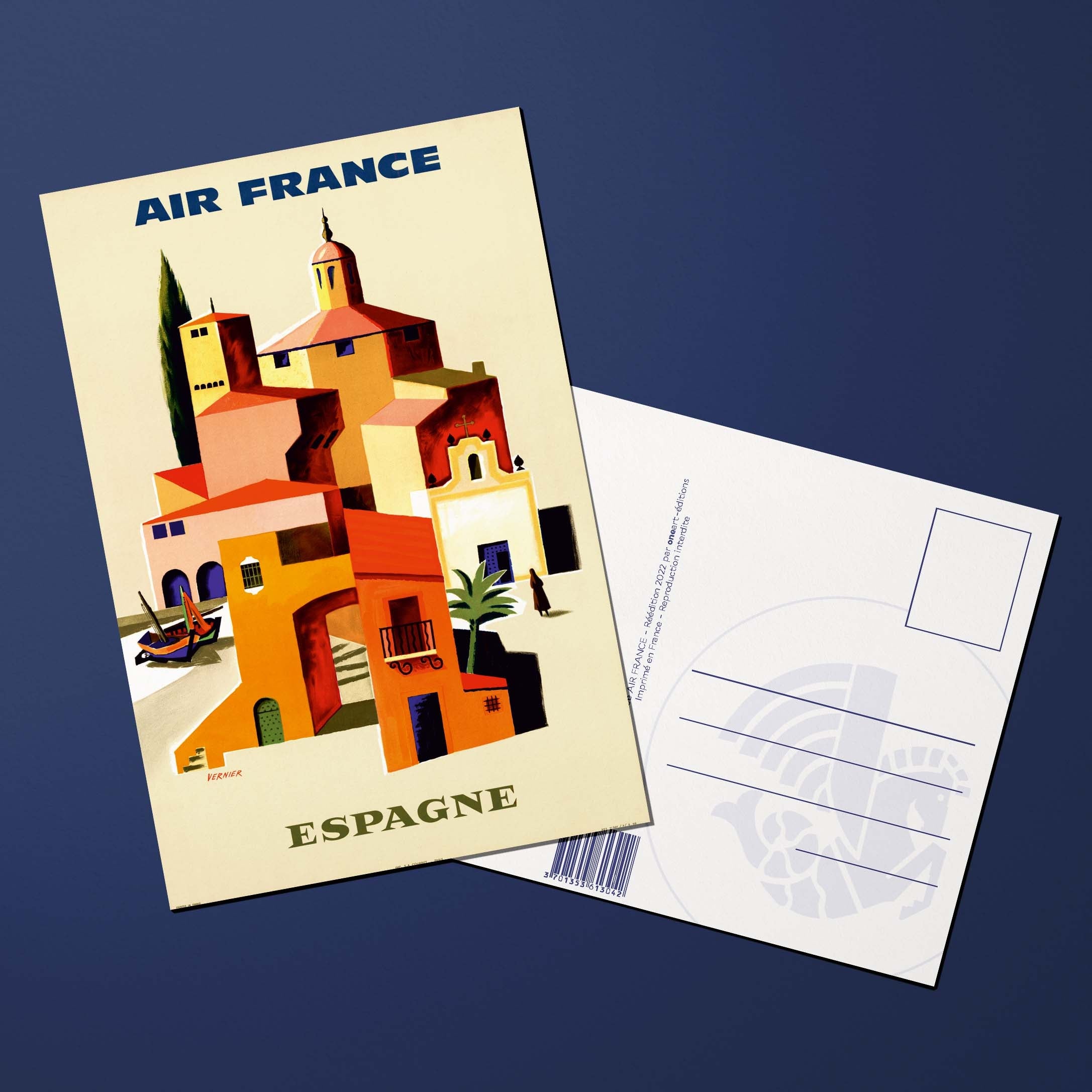 Postcard Air France Legend Spain, Iberian Peninsula