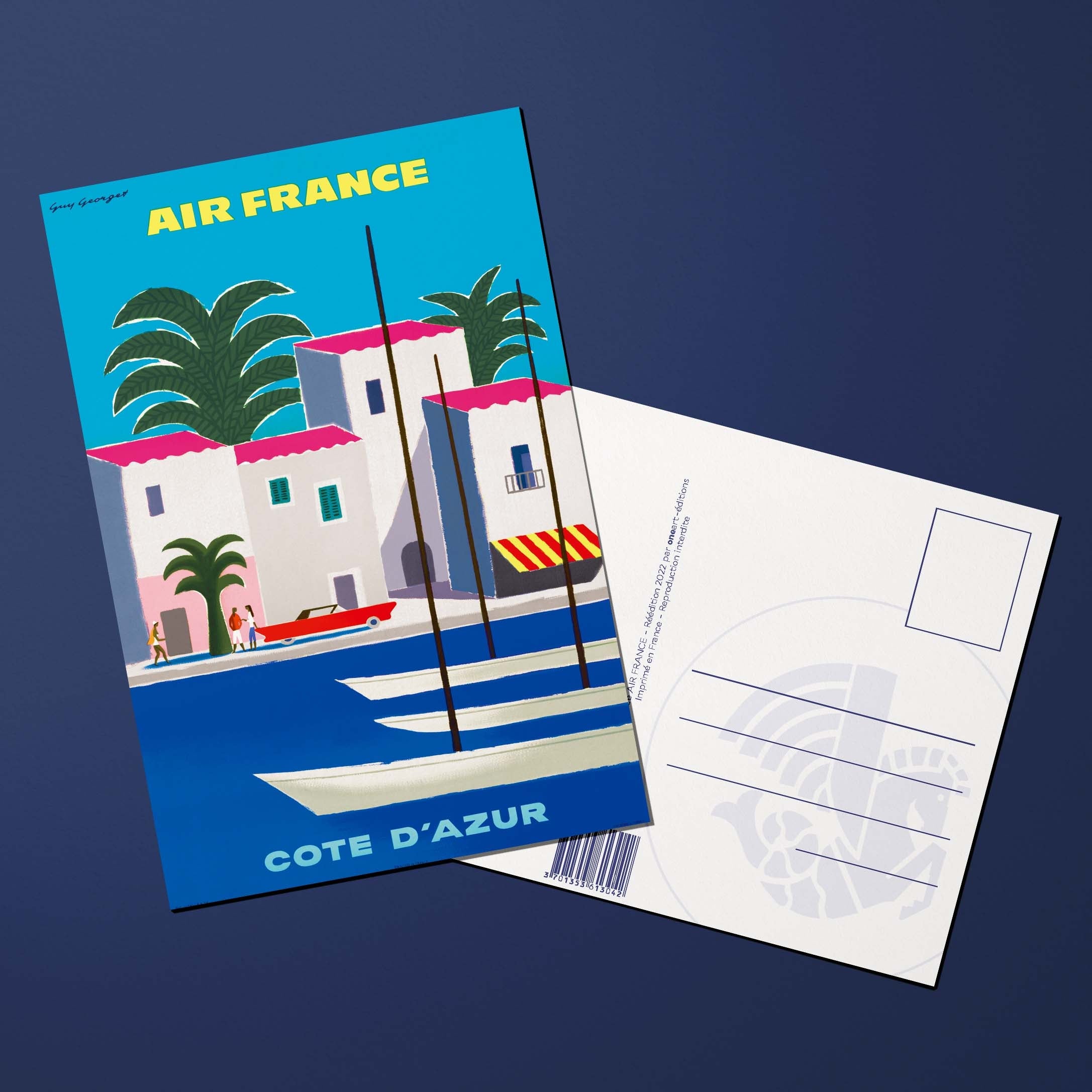 Carte postale Air France Legend Côte d'Azur, port