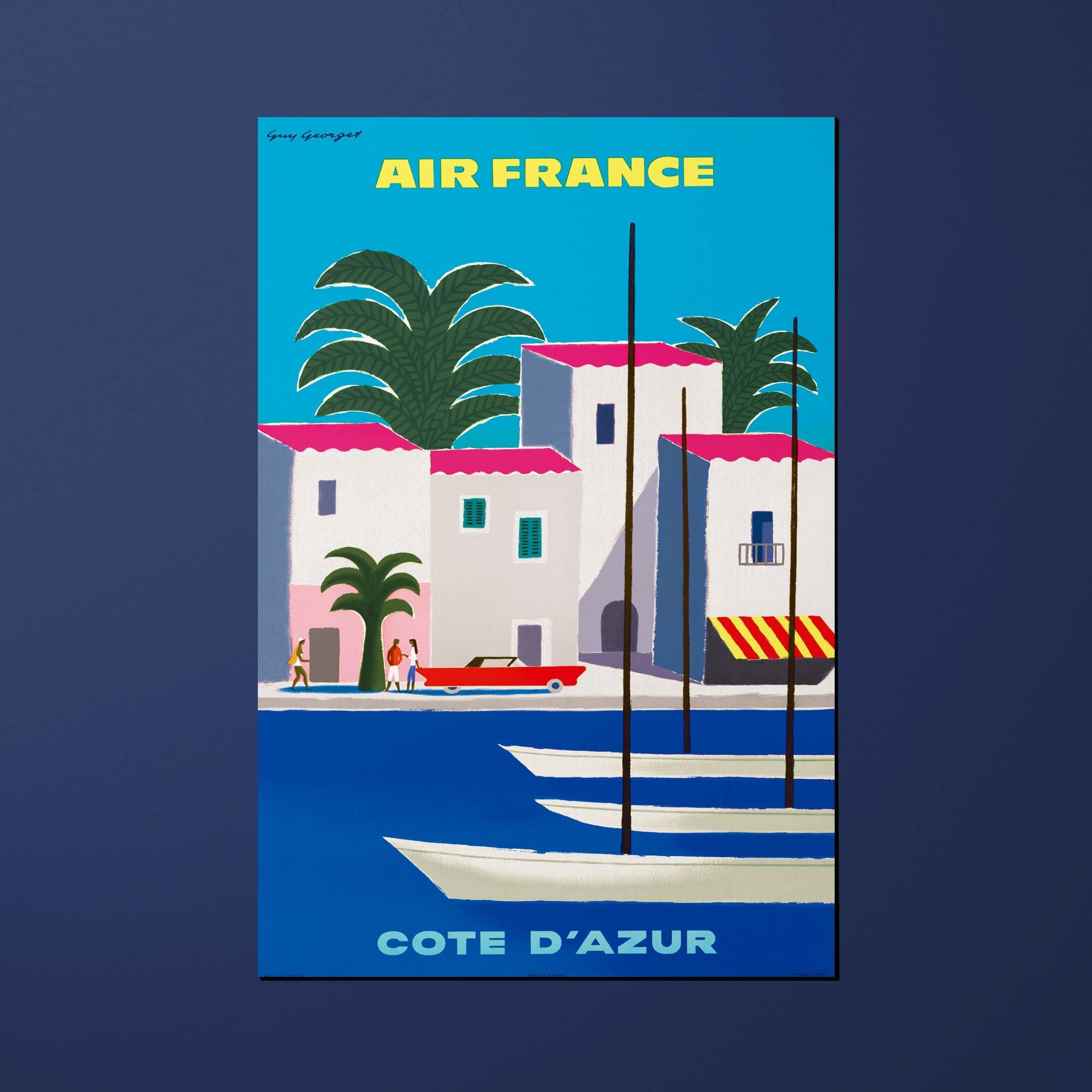 Carte postale Air France Legend Côte d'Azur, port