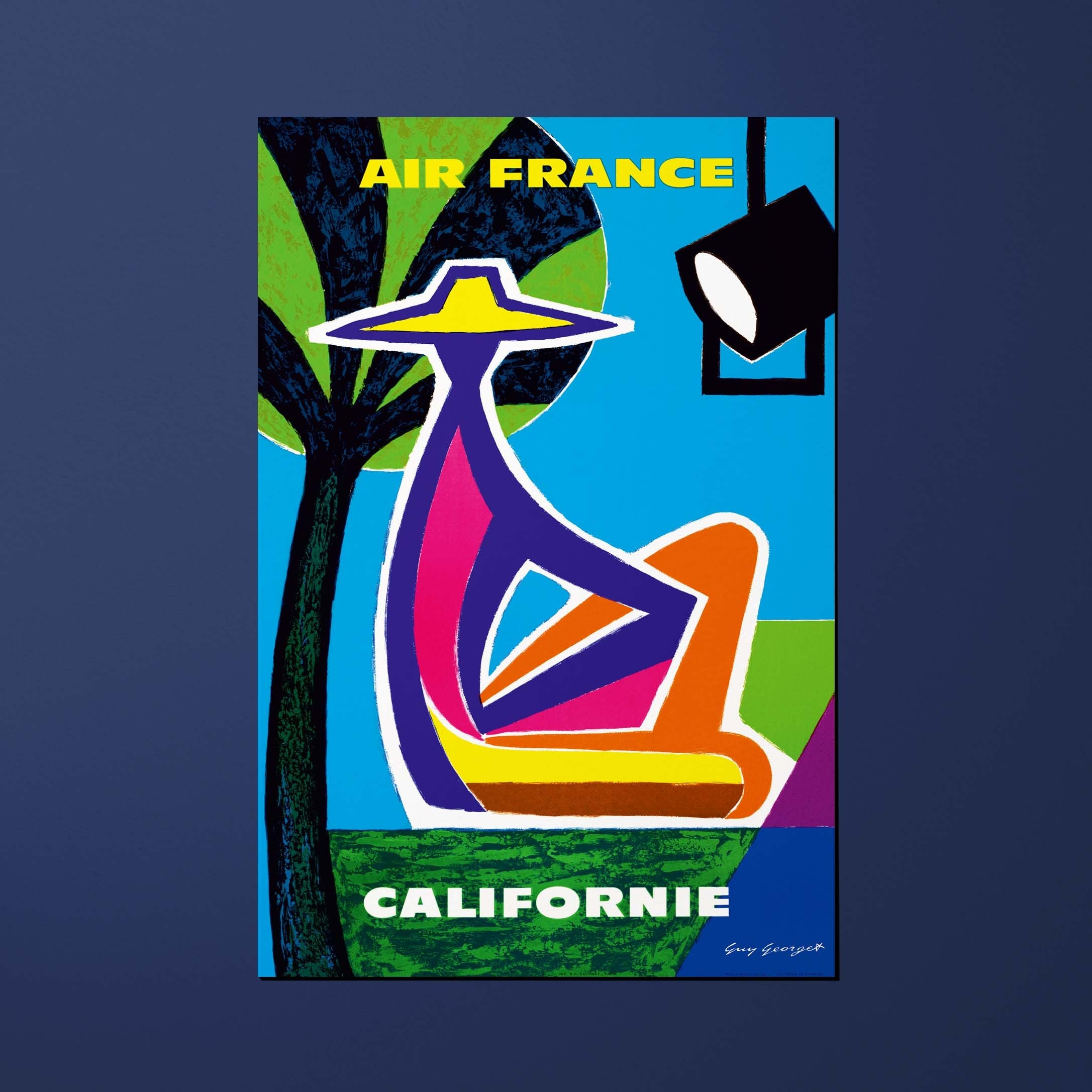 Air France Legend California postcard, cinema spot