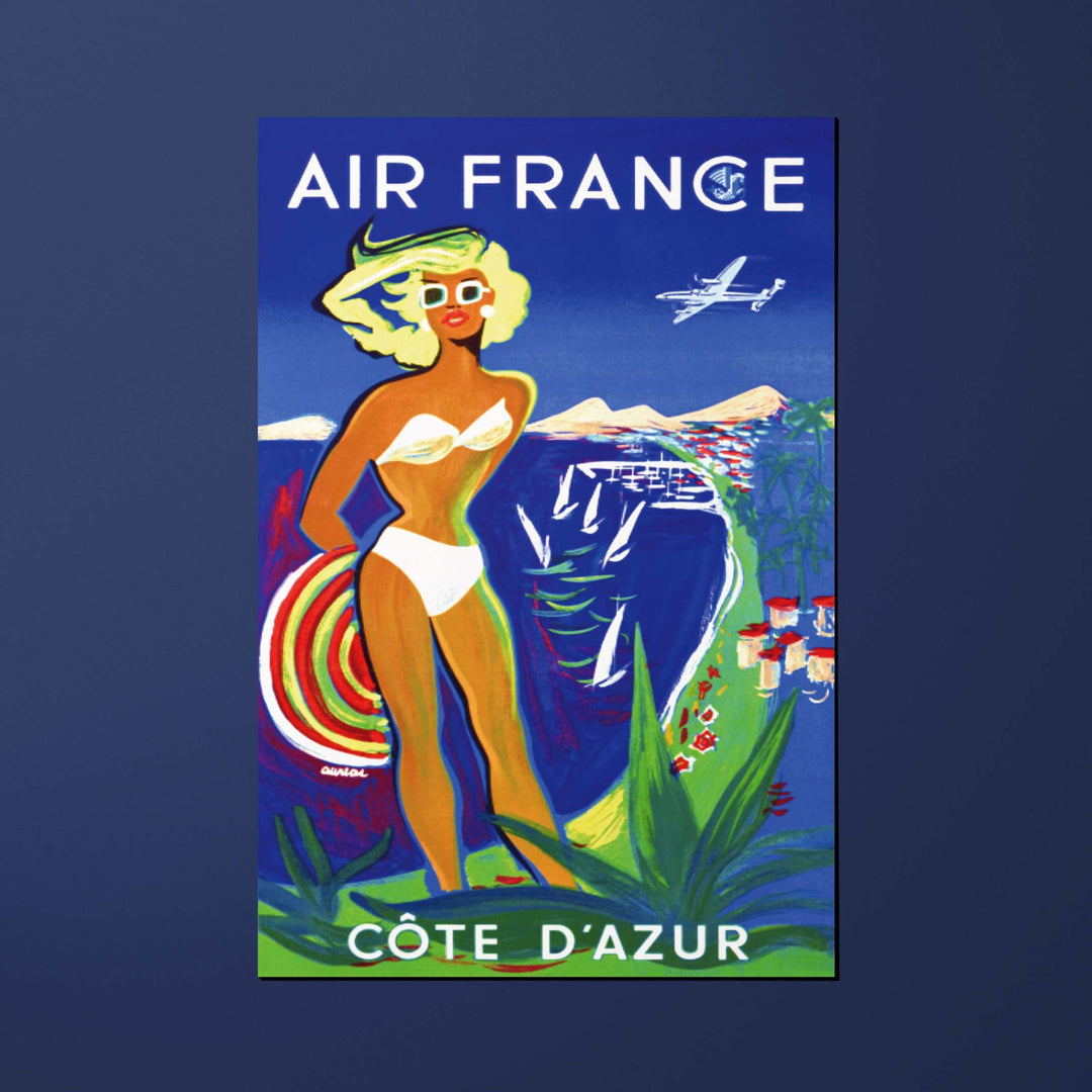 Postcard Air France Legend Côte d'Azur, beach