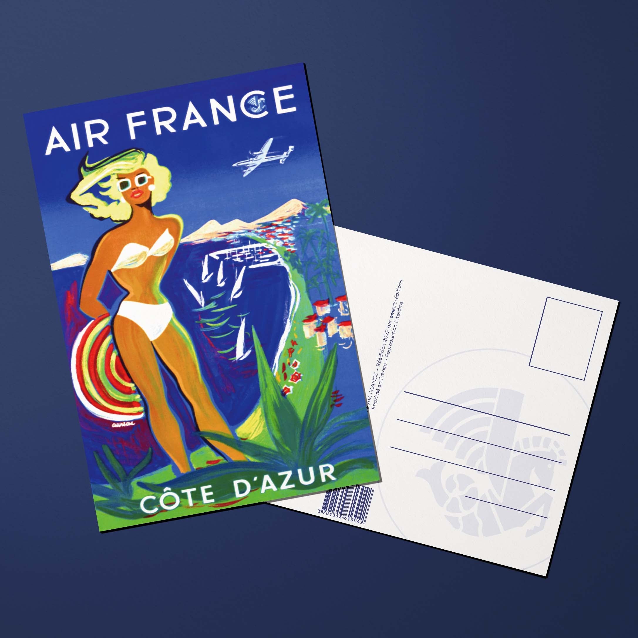 Carte postale Air France Legend Côte d'Azur, plage