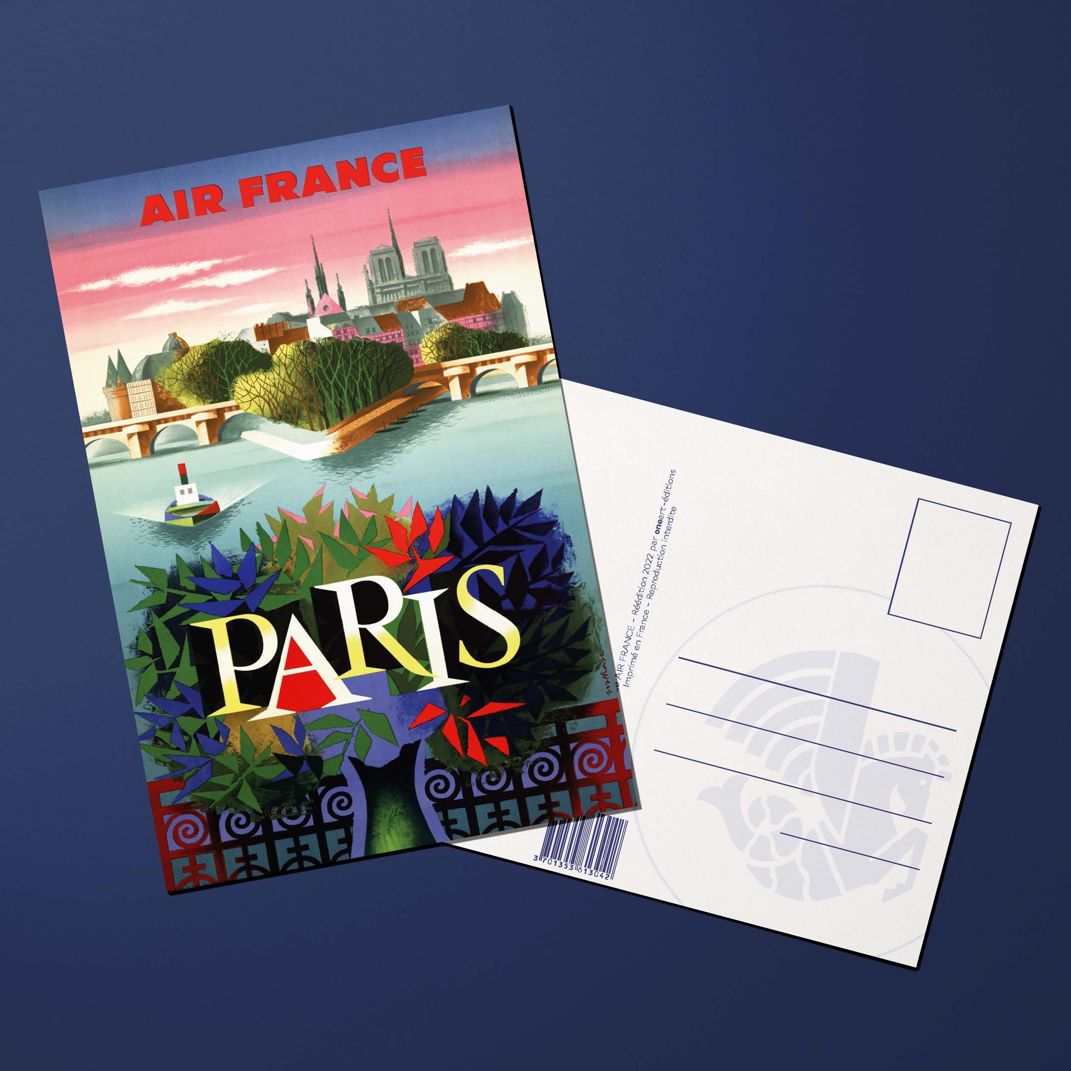 Postcard Air France Legend Paris, Ile Saint-Louis