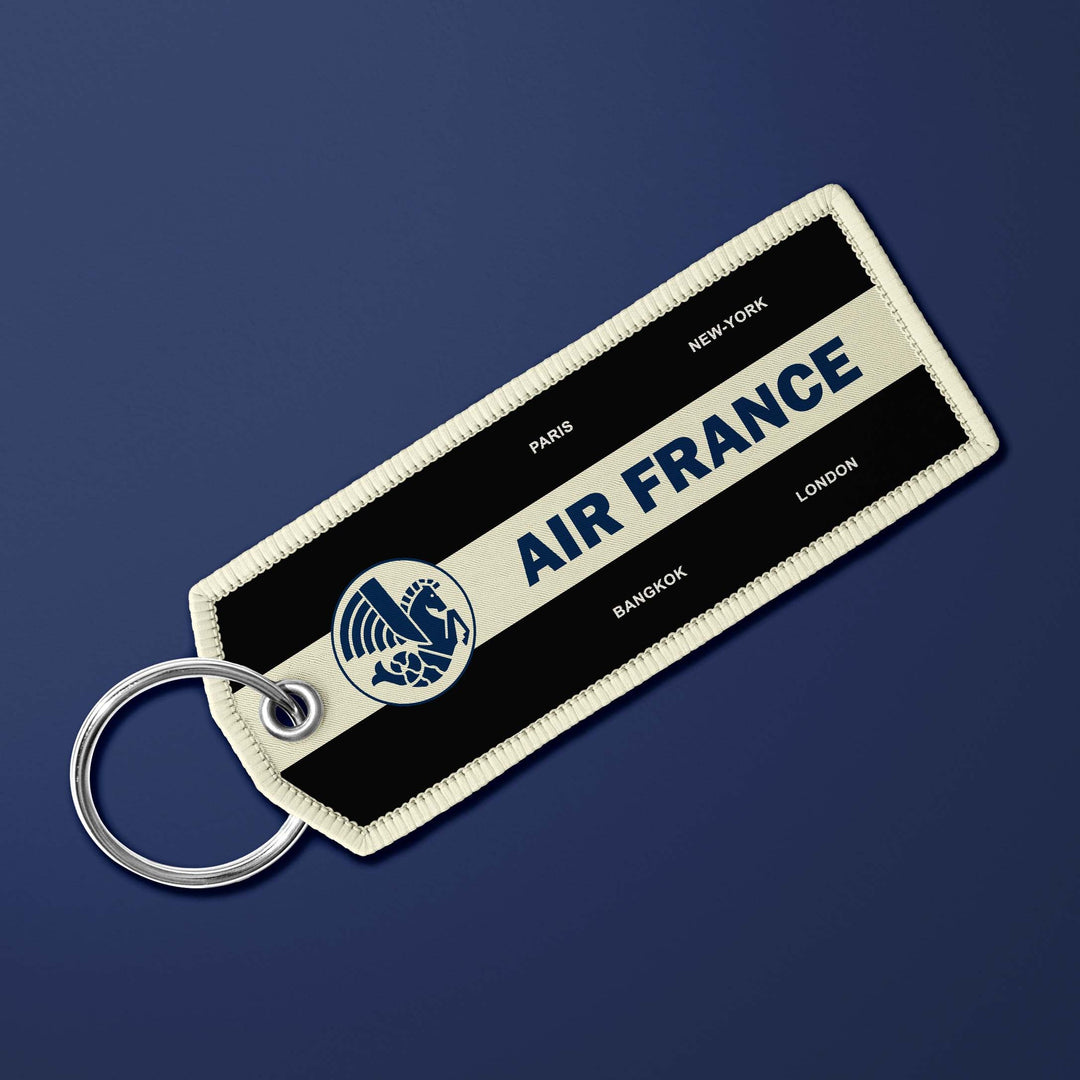 Air France Legend Vintage Flame Key Ring Black