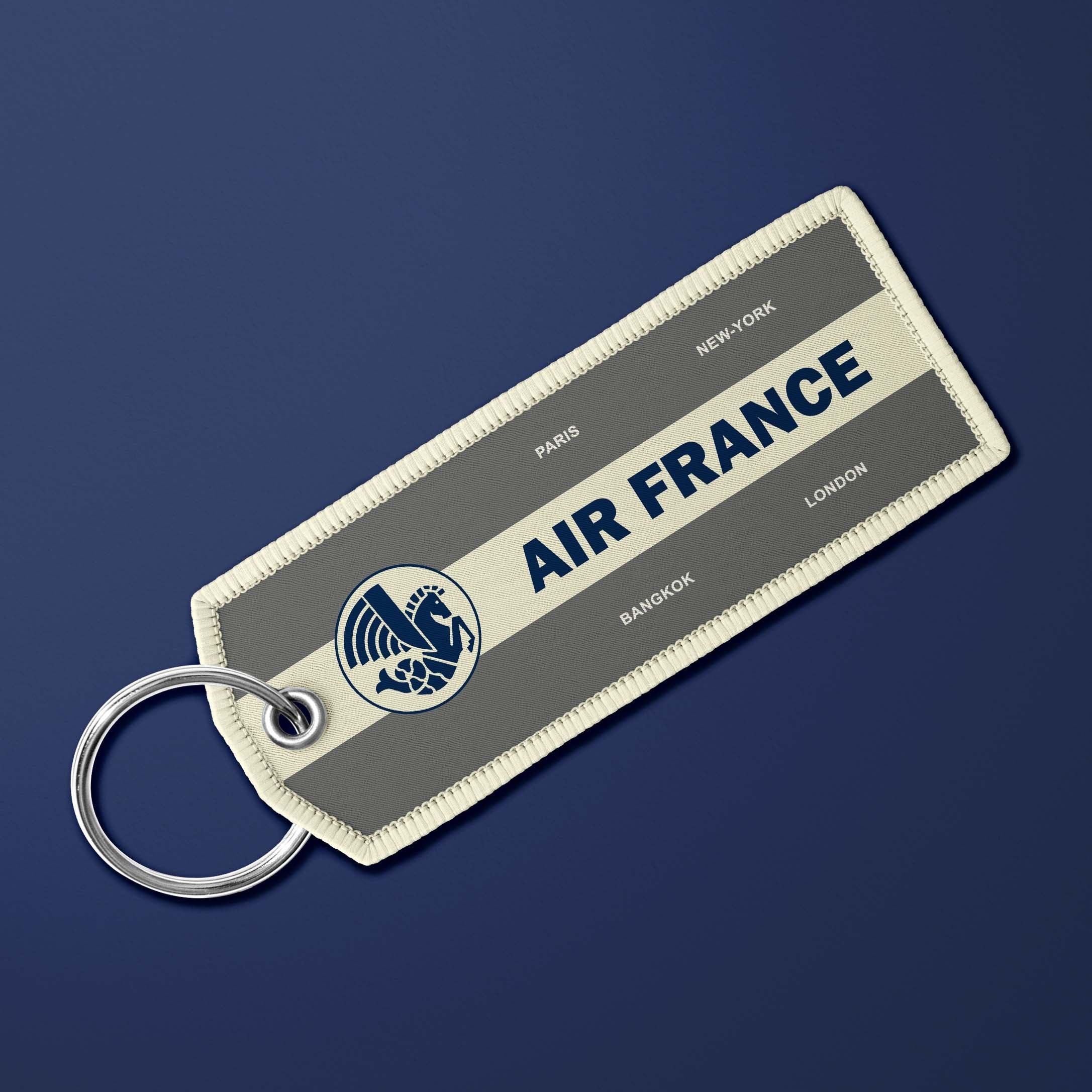 Air France Legend Vintage Gray flame key ring