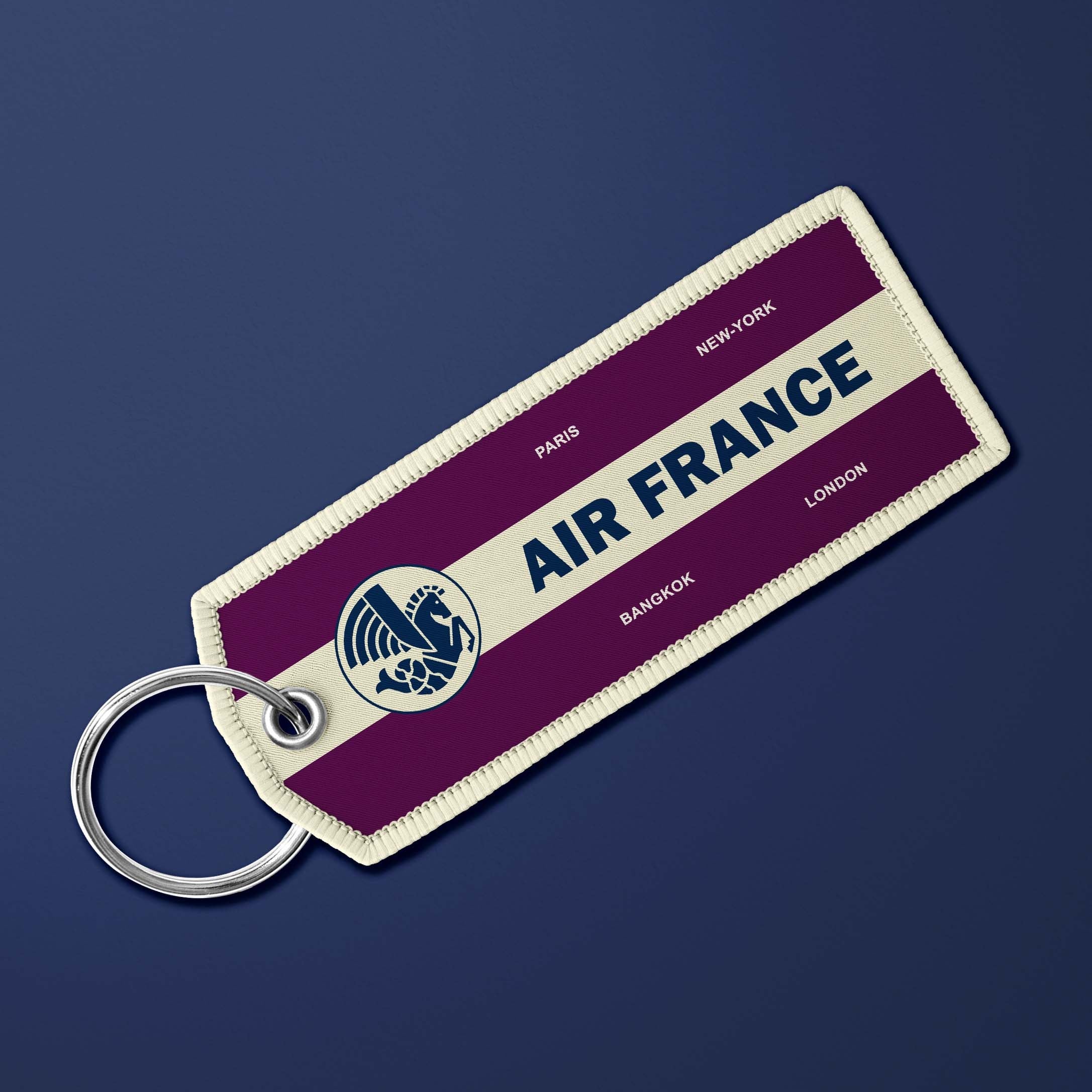 Porte-clés flamme Air France Legend Vintage Violet