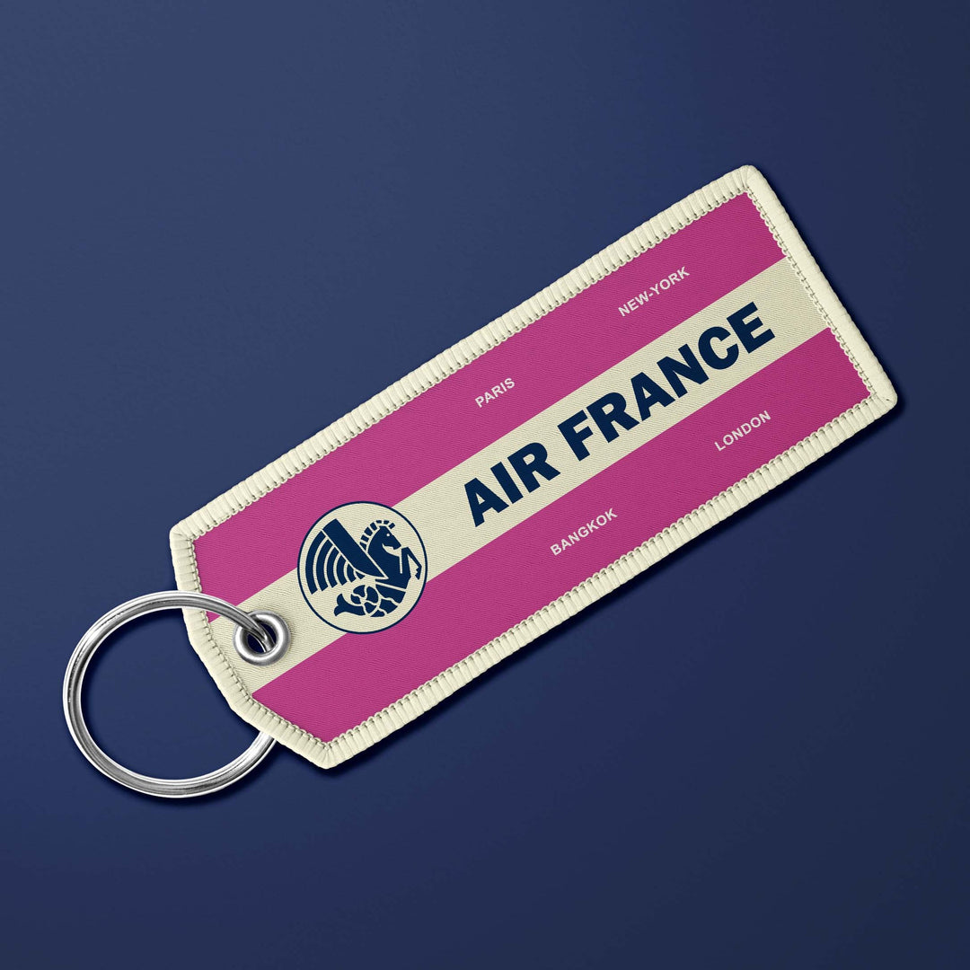Air France Legend Vintage Pink flame key ring