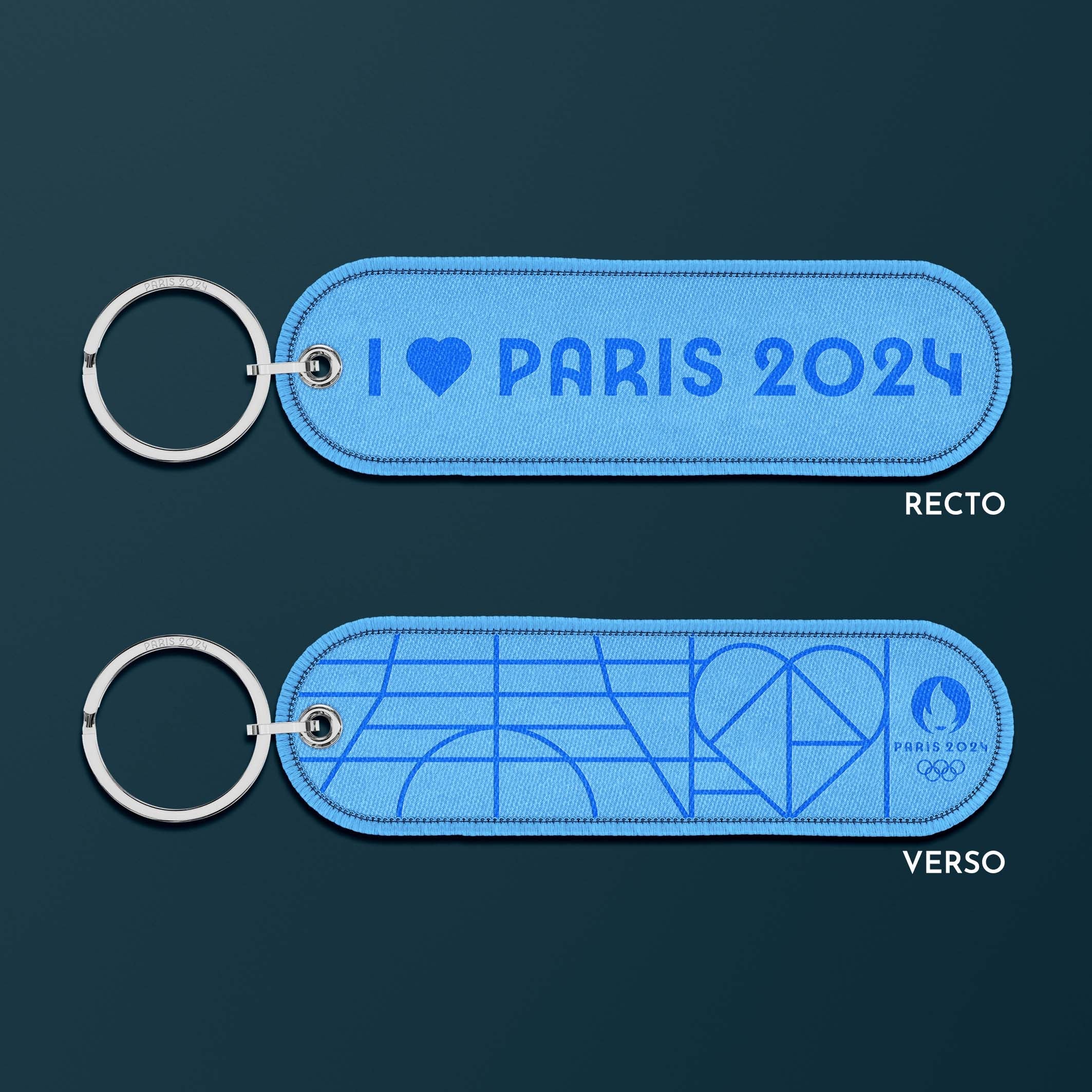Porte-clés flamme I Love Paris 2024 - Ice water