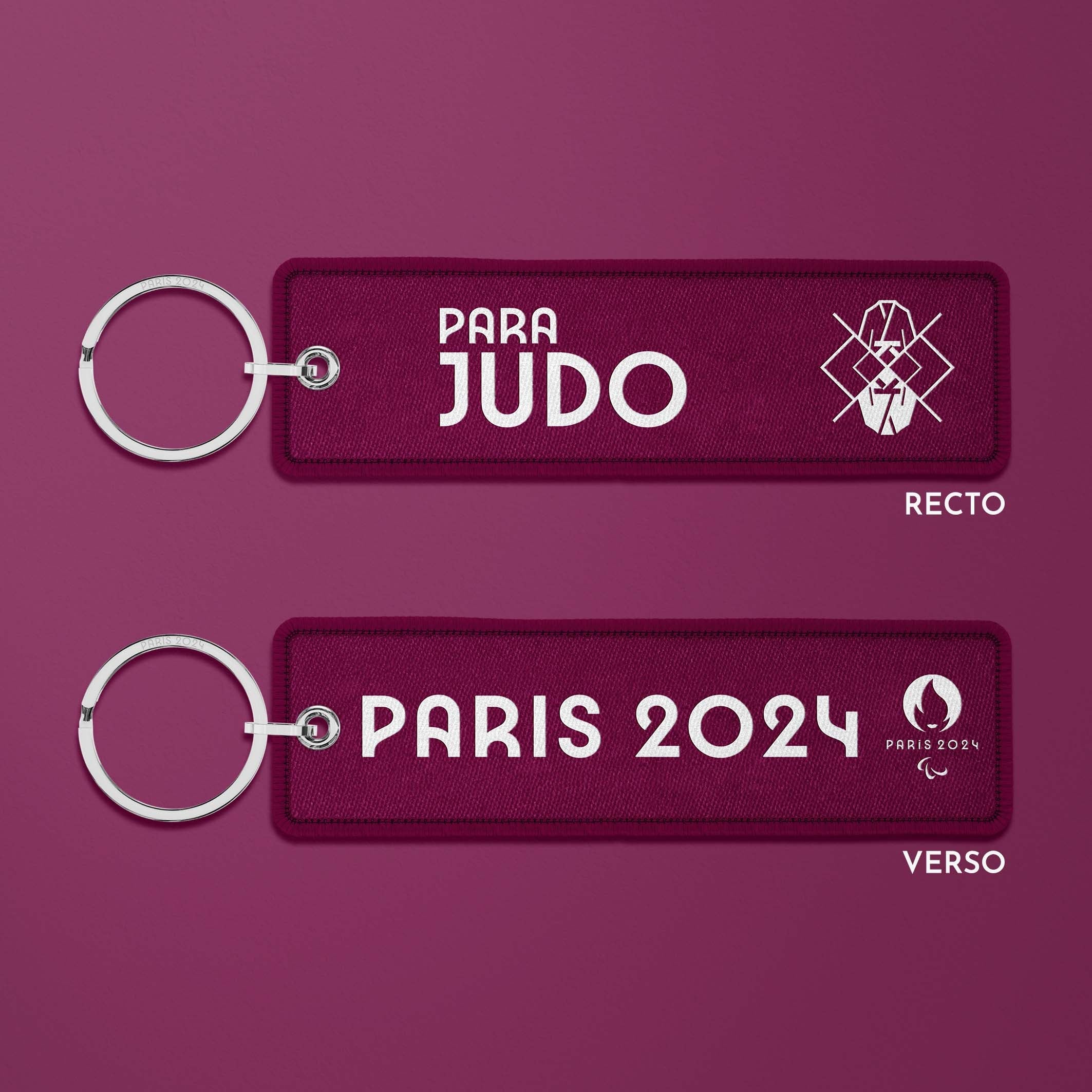 Porte-clés flamme Paris 2024 Burgundy - Para judo