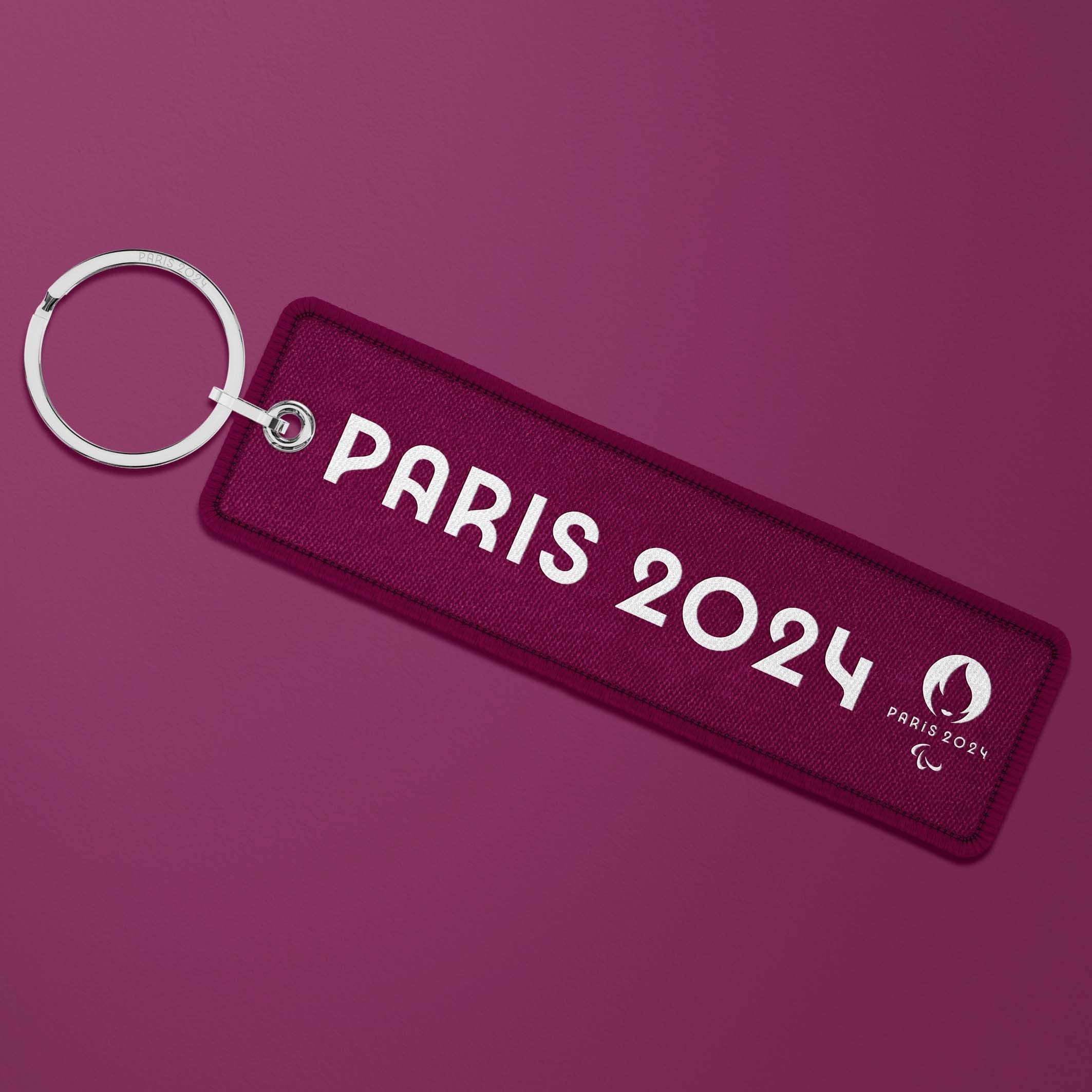 Porte-clés flamme Paris 2024 Burgundy - Cécifoot