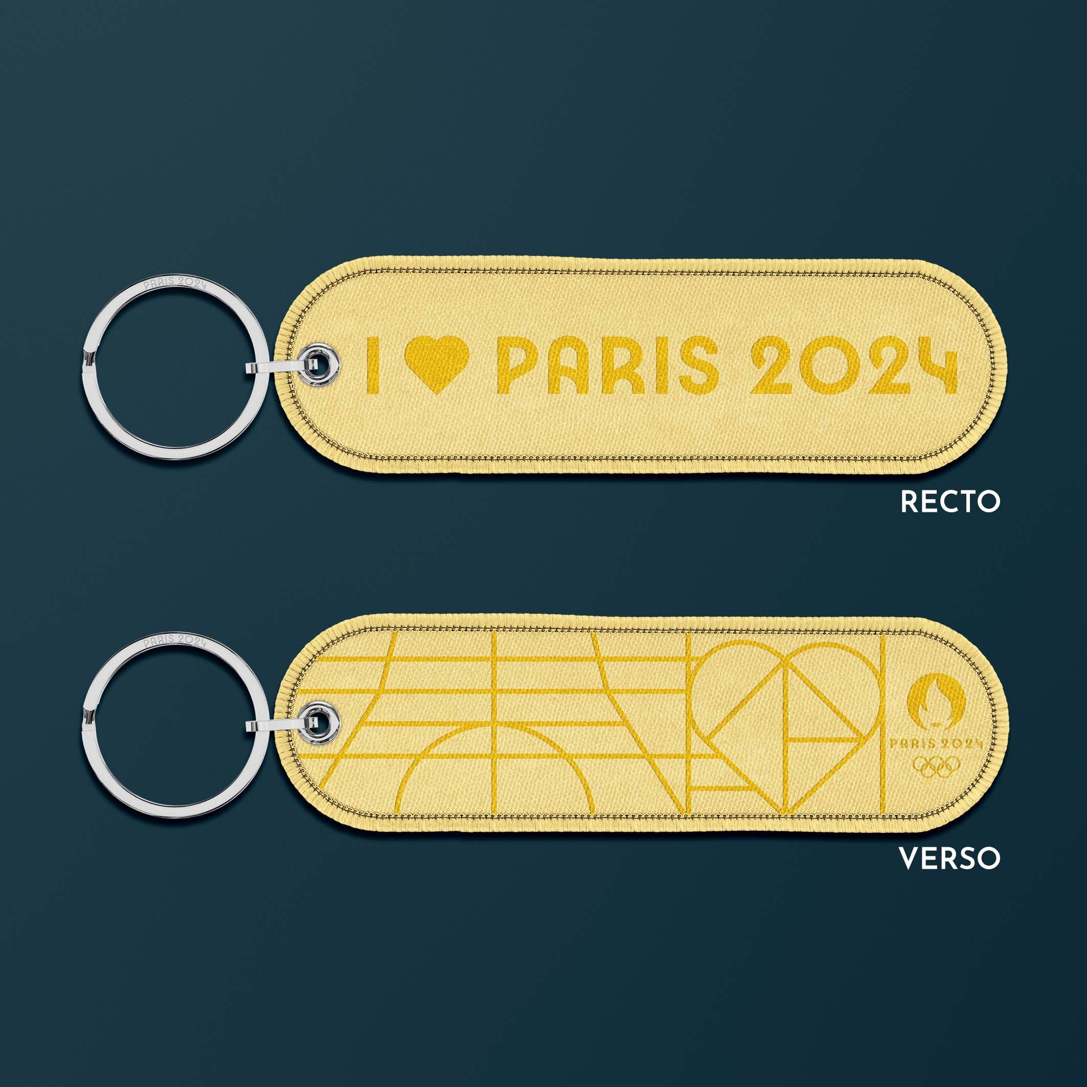 Porte-clés flamme I Love Paris 2024 - Sunshine