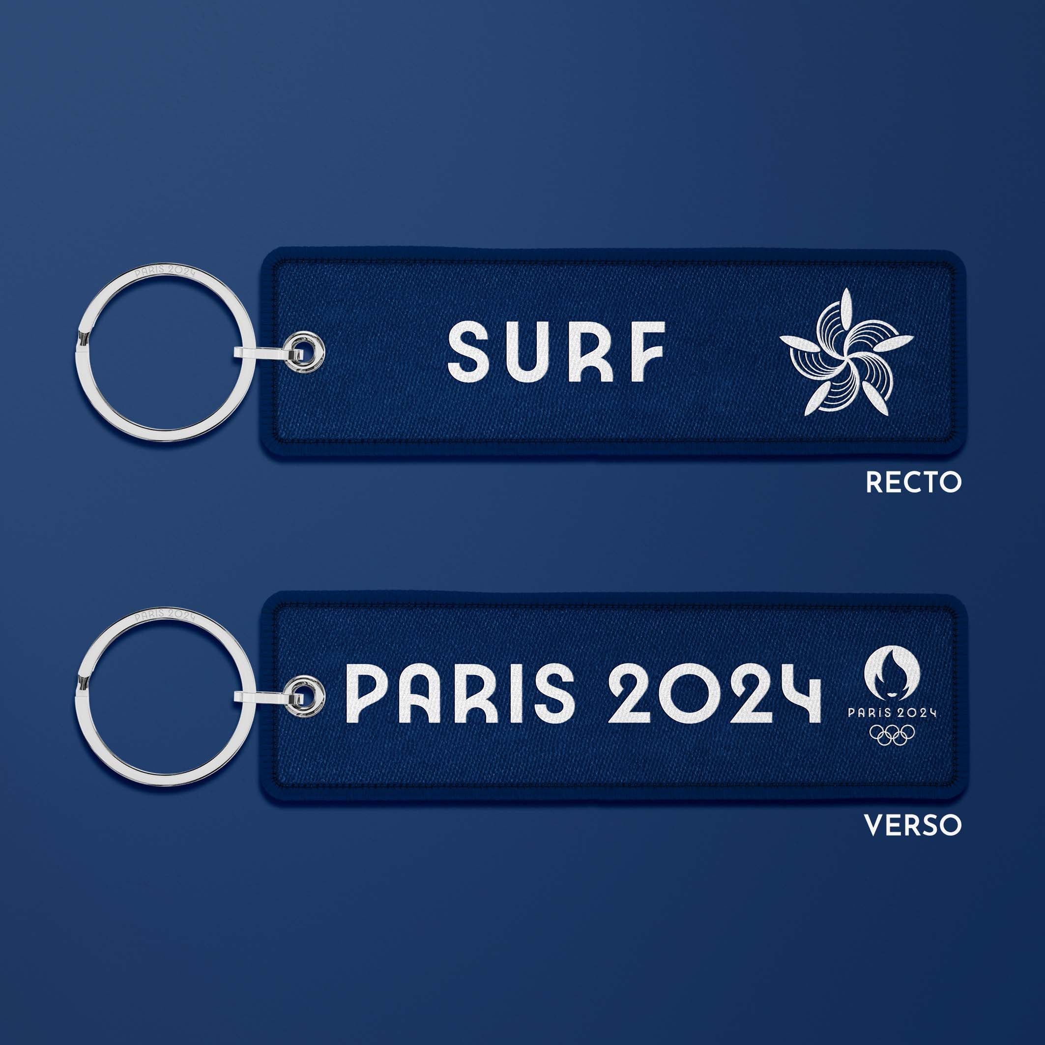 Porte-clés flamme Paris 2024 French blue - Surf