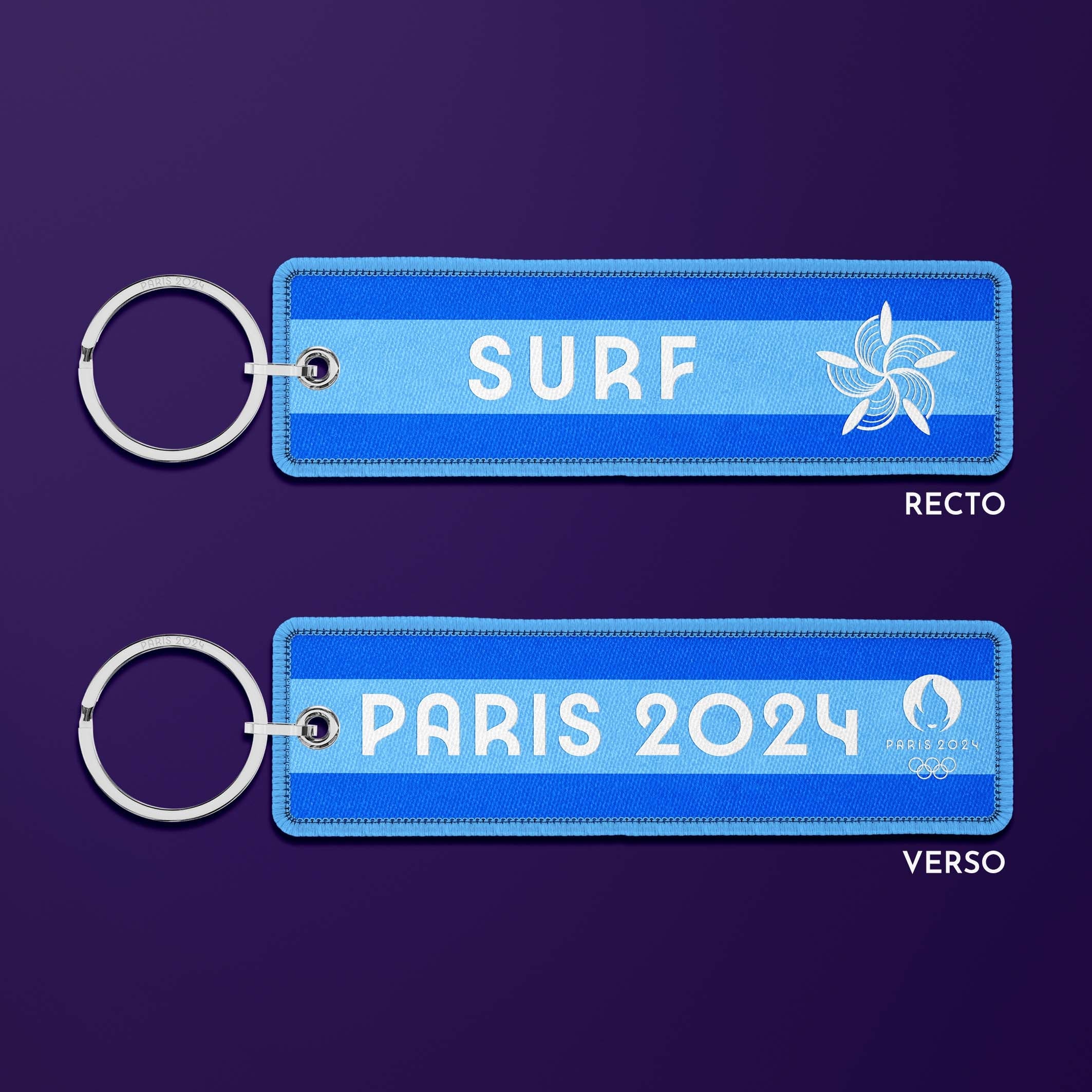 Porte-clés flamme Paris 2024 Sports & Stripes - Surf